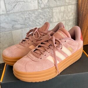 Adidas Women's Rose Sneakers with Gum Sole